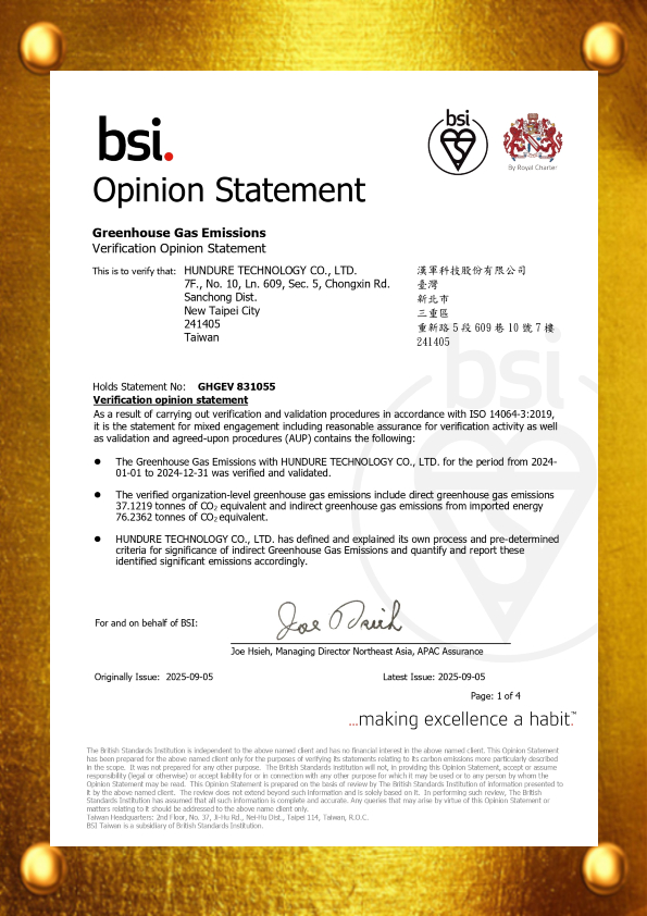 ISO 14064 Certificate